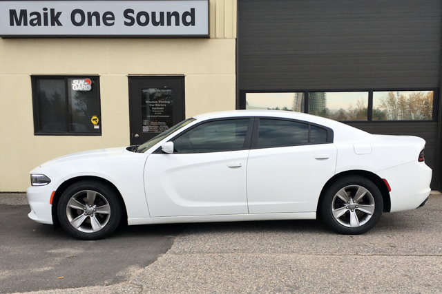 2015 Dodge Charger with professional window tint in North Bay